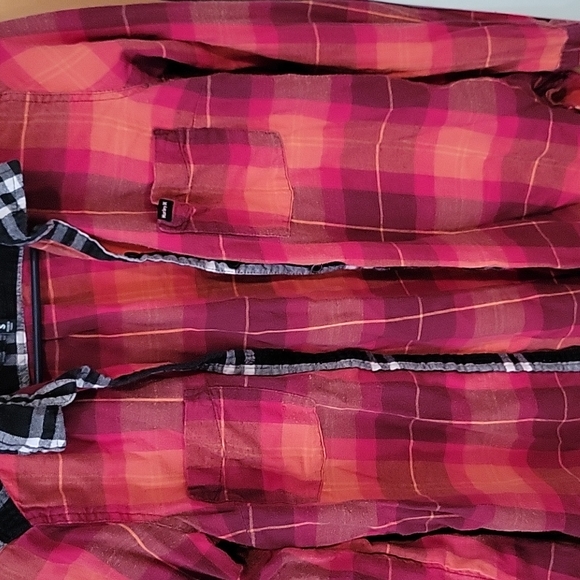 Hurley Button Up Long Sleeve Shirt - Plaid - Picture 2 of 7